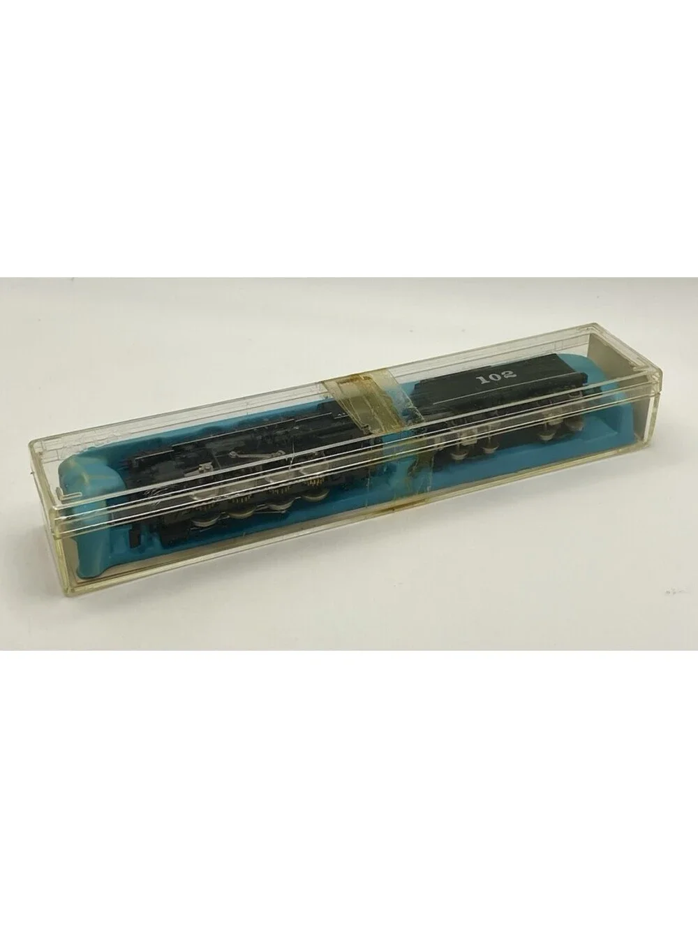 Atlas N Gauge 0-8-0 2111 AT&SF Steam Locomotive Train Engine 102 Tender W/ Case
